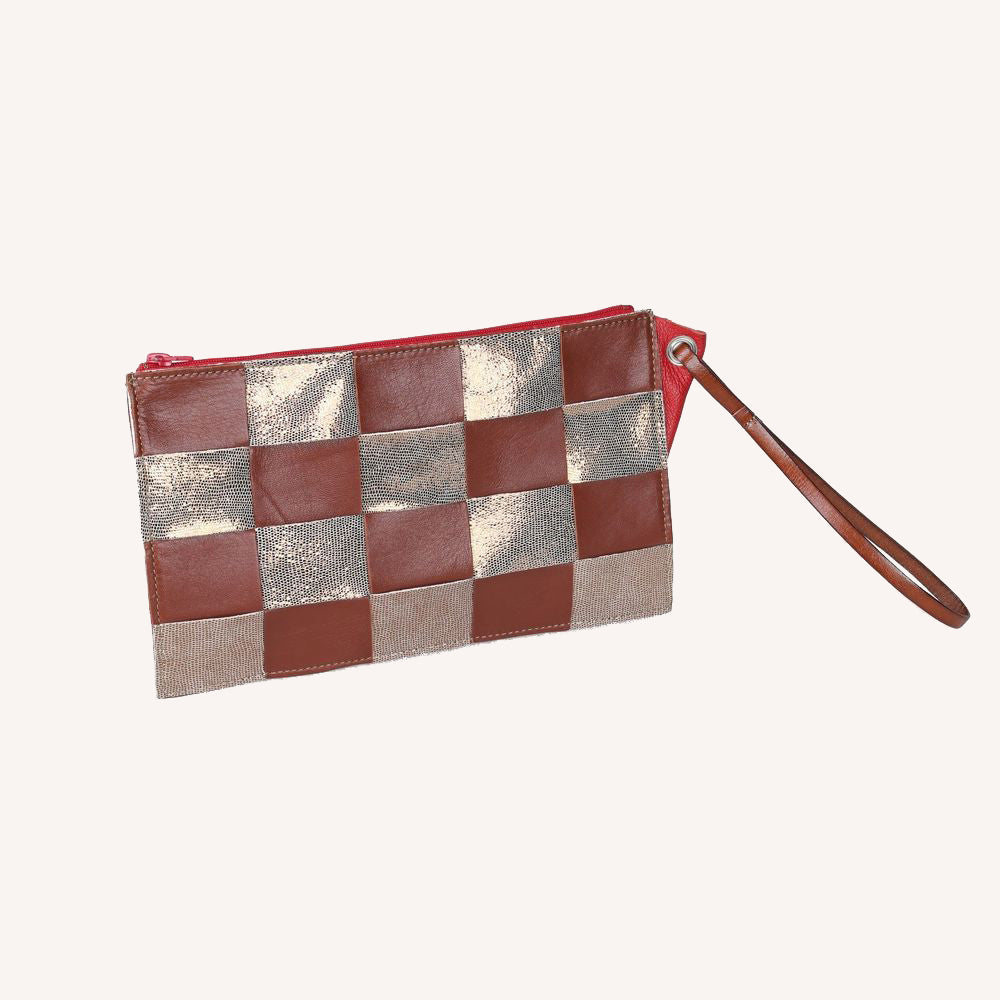 Pochette tressé avec dragonne