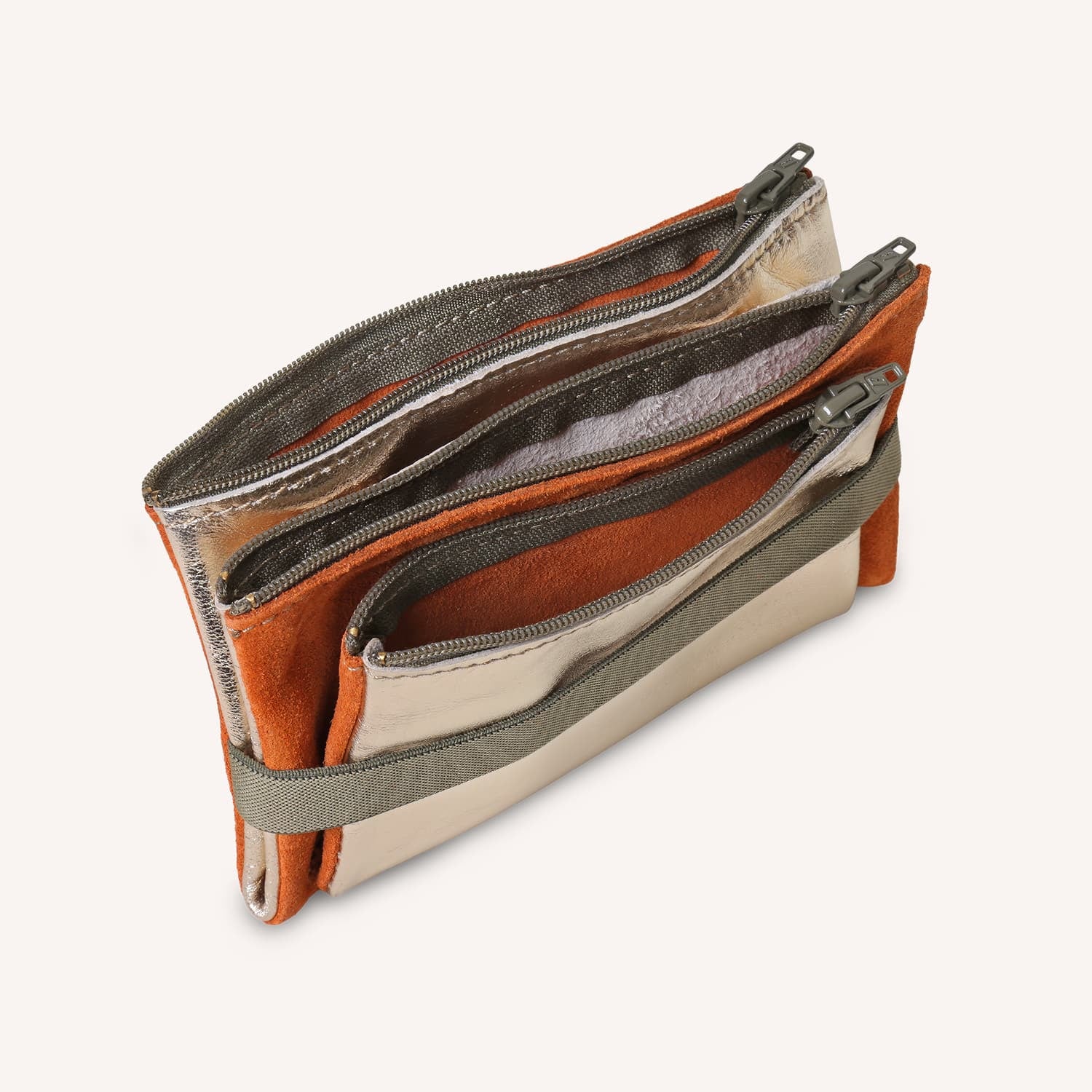 Triple zipped pencil case M