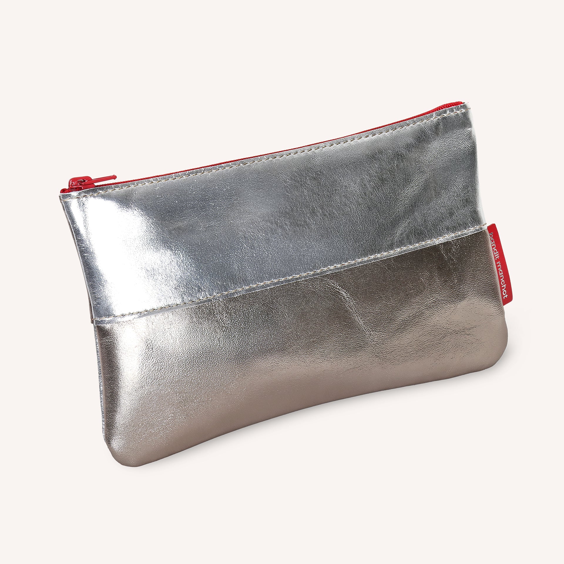 Trousse plate zippée L bicolor