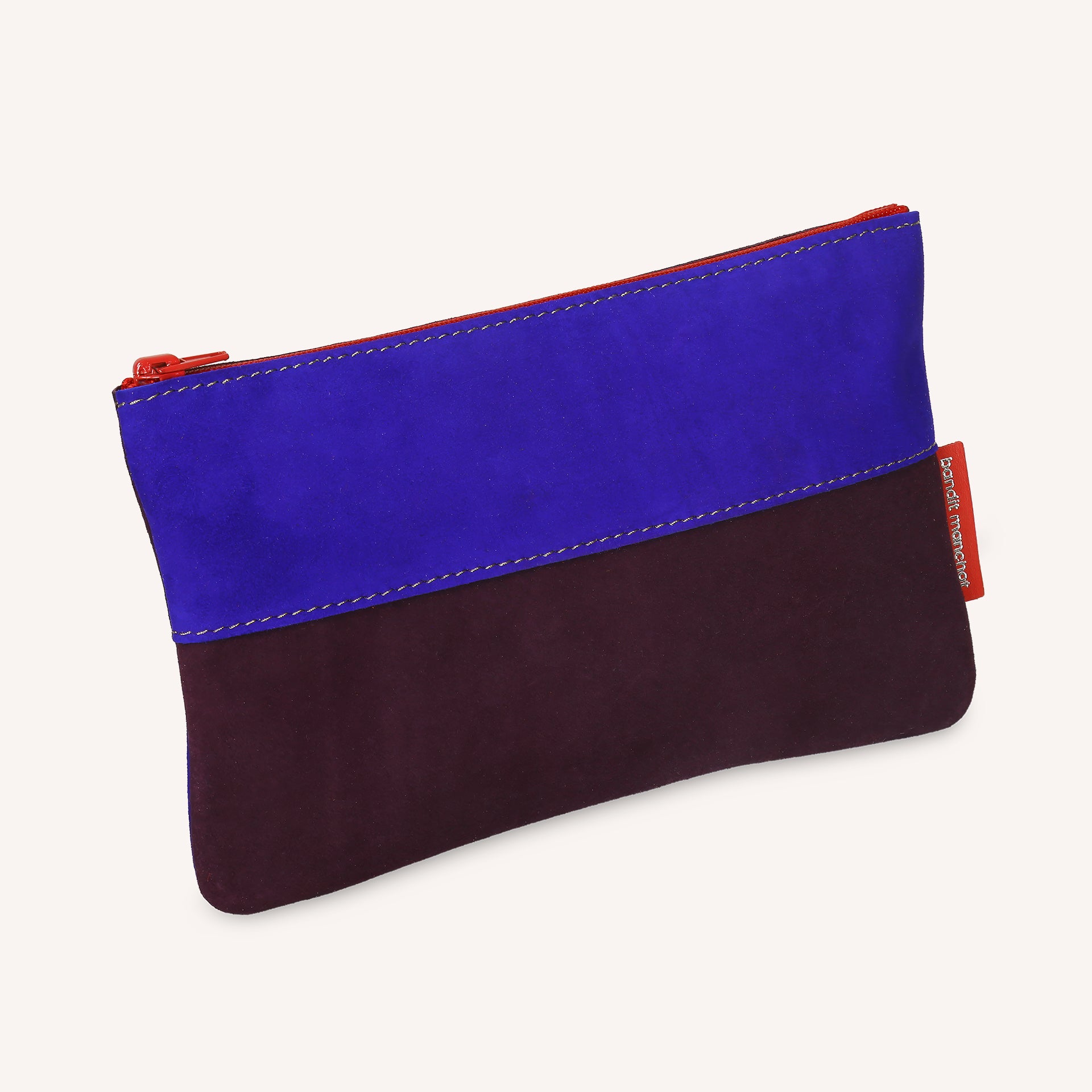 Trousse plate zippée L bicolor