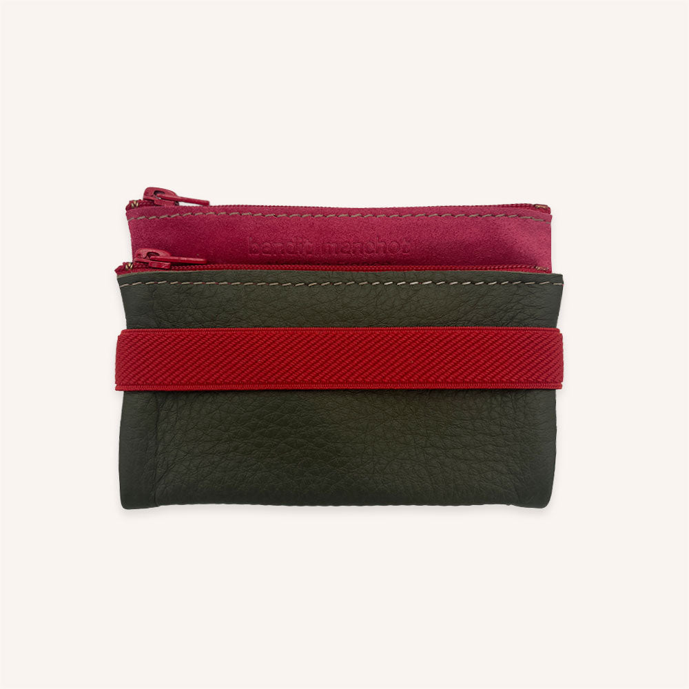 Siamese zippered pencil case S