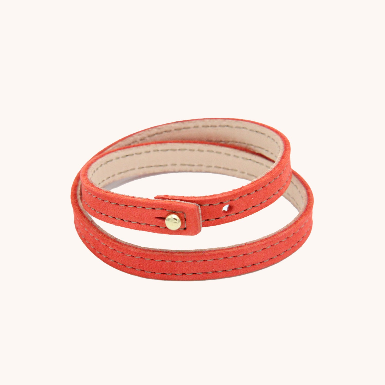 bracelet double rang corail