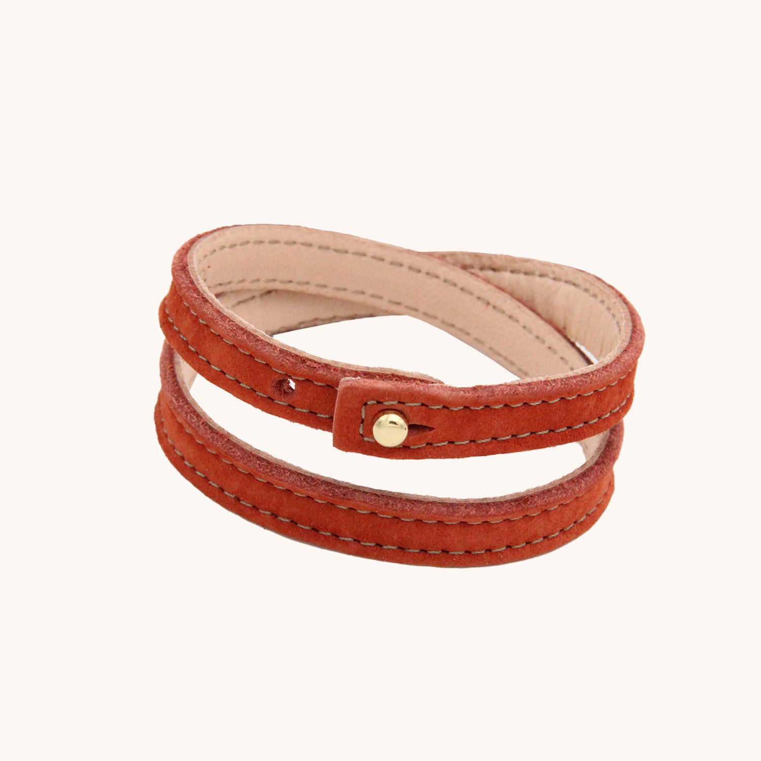 bracelet double rang orange