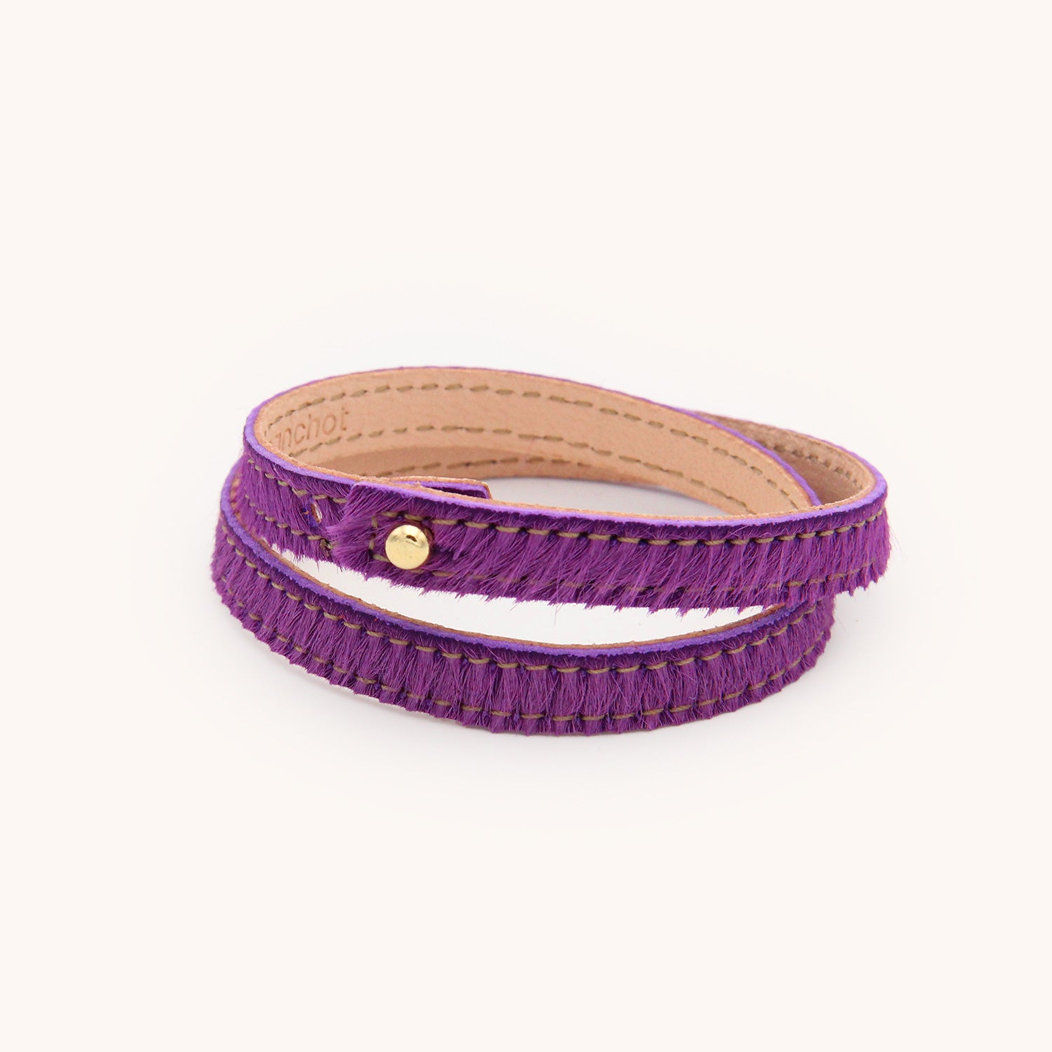 bracelet double rang violet