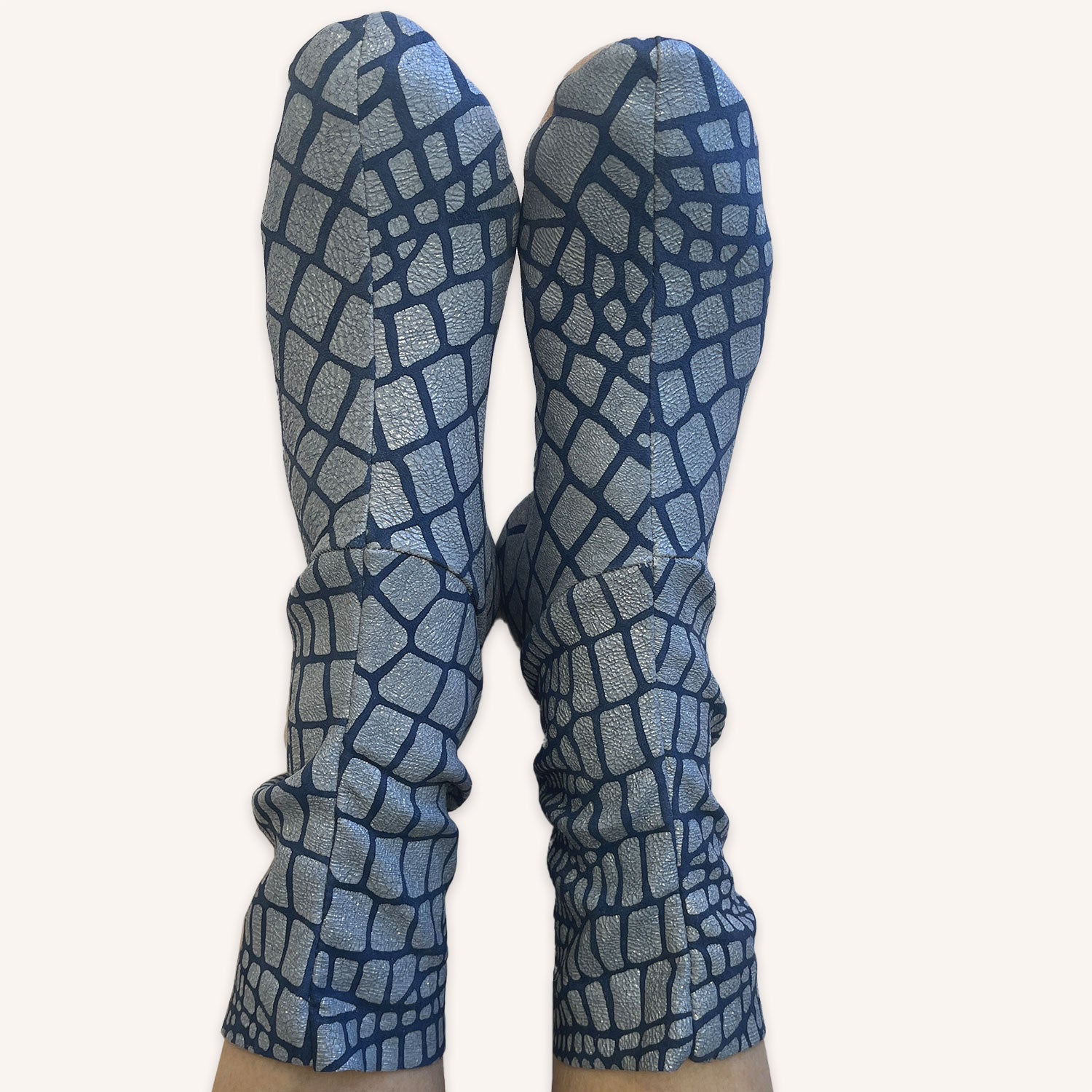 chaussons fantaisie bleu-2