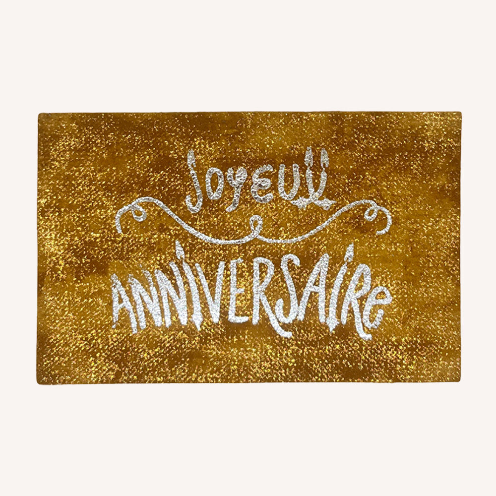 carte postale joyeux anniverssaire bronze