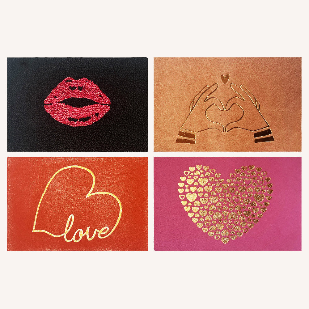 Lot de 4 cartes postales "Amour"