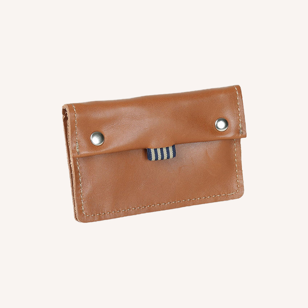 porte cartes a pression kaki