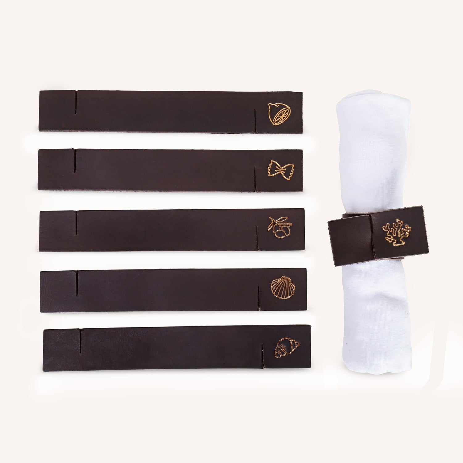 rond de serviette marron