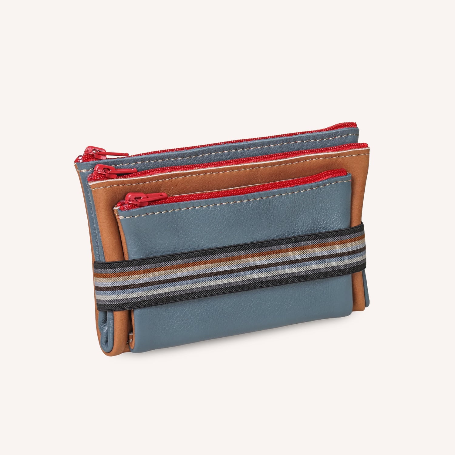 Triple zipped pencil case M